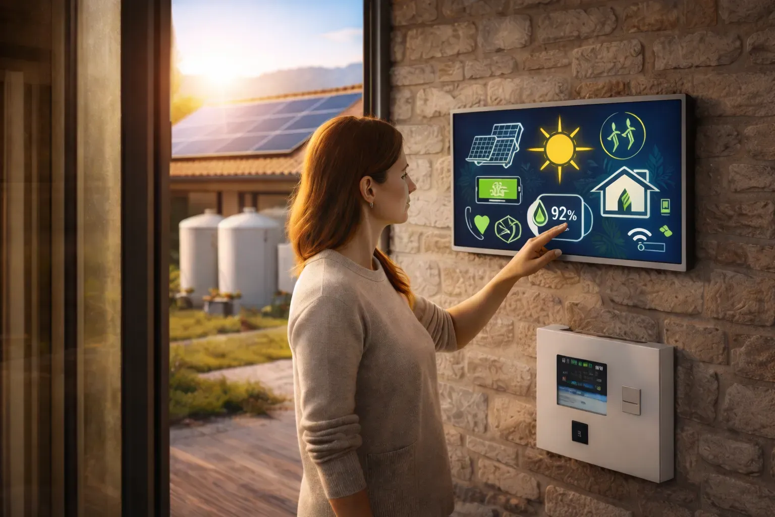 Gestión inteligente de la energía en una vivienda rural autosuficiente con paneles solares y baterías